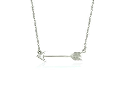 Sterling Silver Necklace with Arrow Pendant