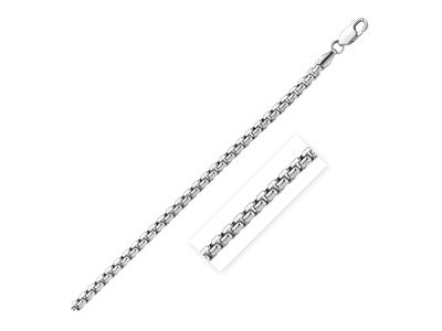 Sterling Silver Round Box Bracelet
