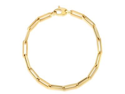 10K Yellow Gold Light Paperclip Bracelet