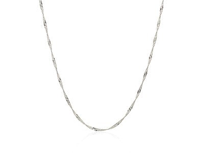 14k White Gold Singapore Chain