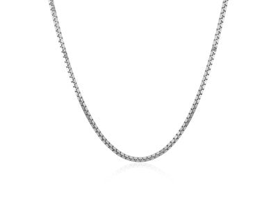 18k White Gold Classic Box Chain