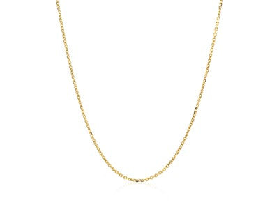 18k Yellow Gold Diamond Cut Cable Chain
