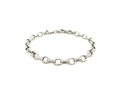 Sterling Silver Polished Charm Bracelet