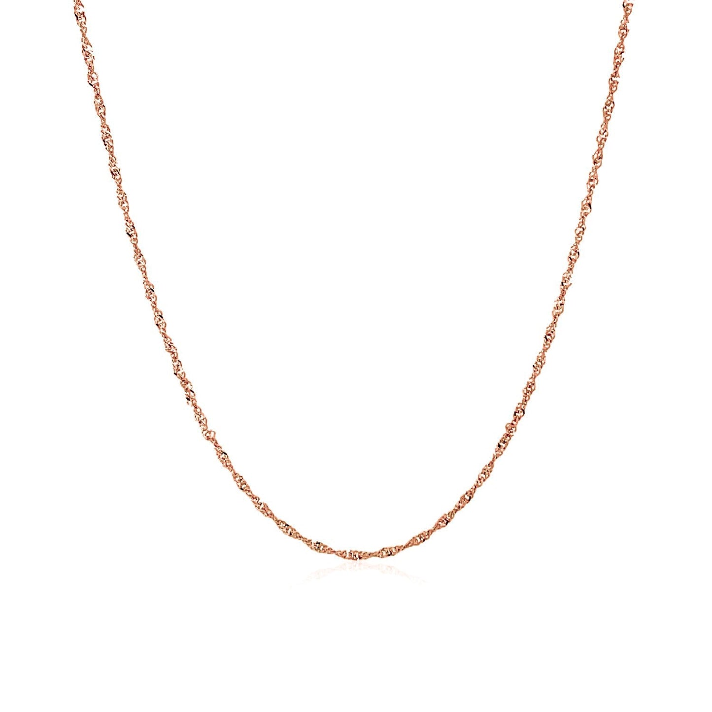 14k Rose Gold Singapore Chain