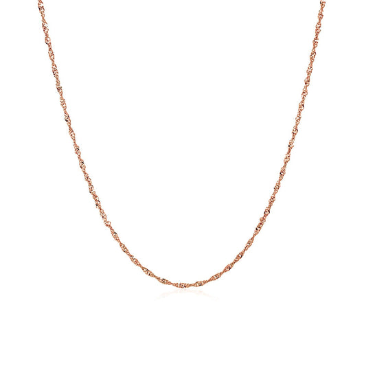 14k Rose Gold Singapore Chain