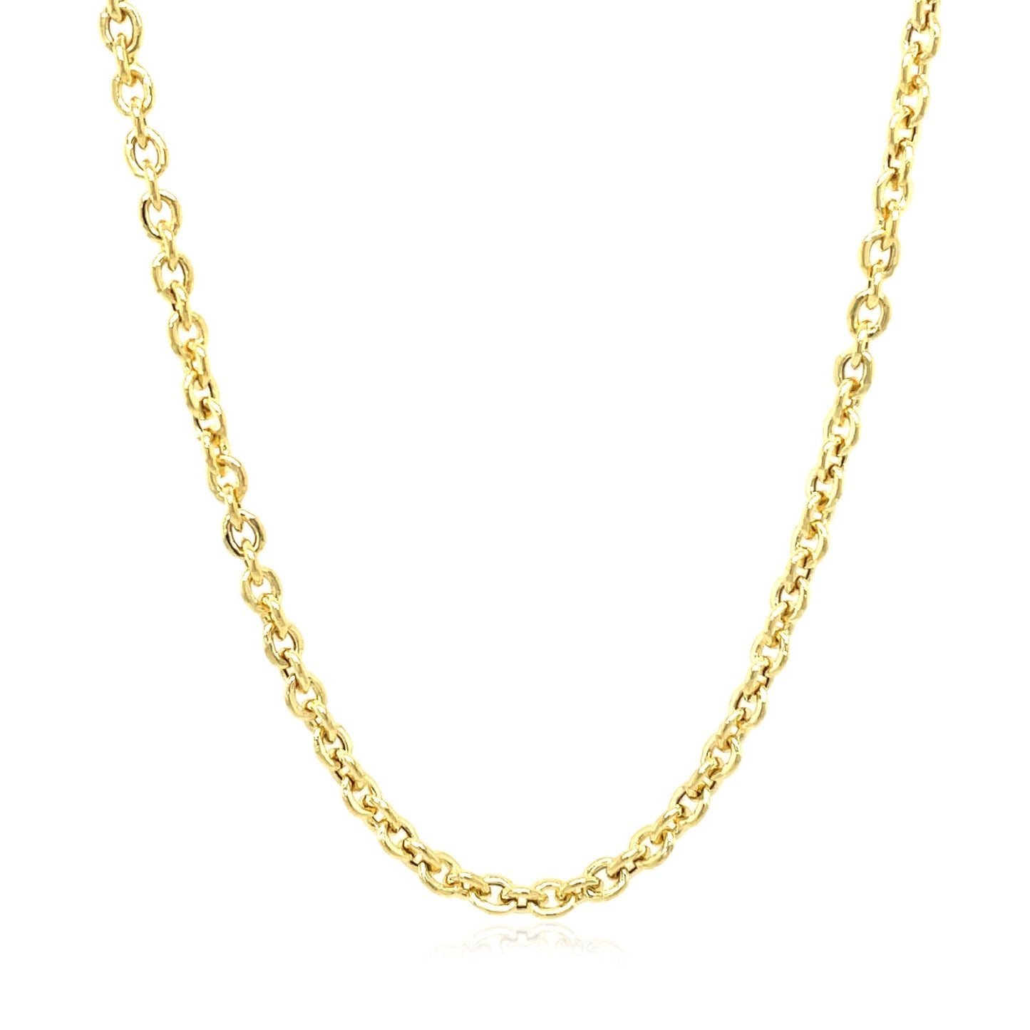 14k Yellow Gold Lite Forsantina Cable Chain