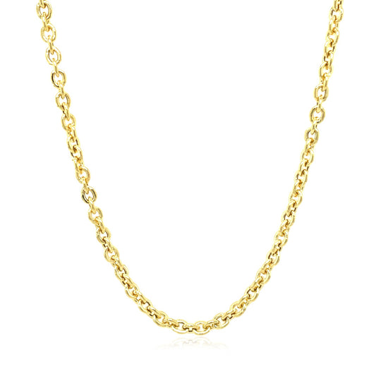 14k Yellow Gold Light Forsantina Cable Chain