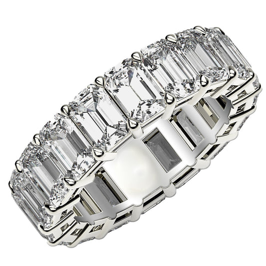 8 CT. T.W Lab Grown Emerald Cut Diamond Eternity Ring in 14k White Gold