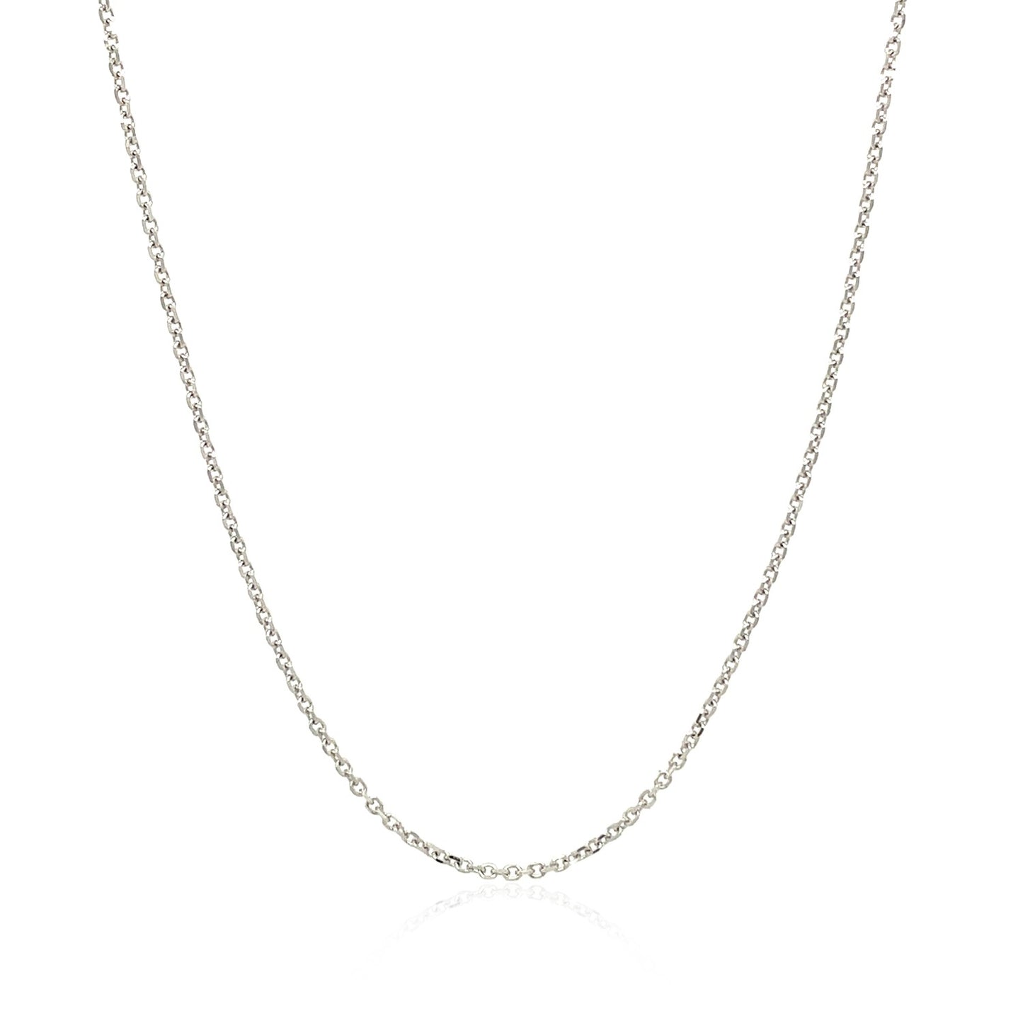 10k White Gold Cable Chain
