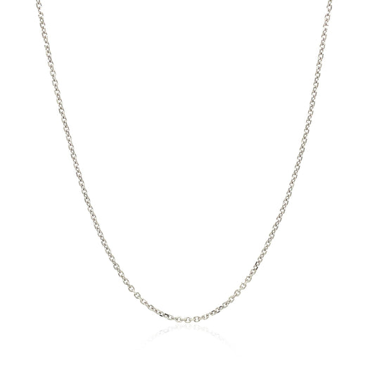10k White Gold Cable Chain