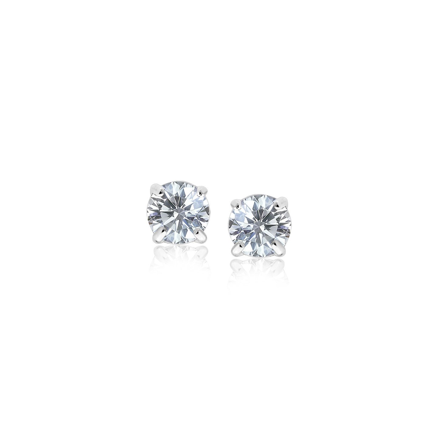 Sterling Silver Cubic Zirconia Stud Earrings