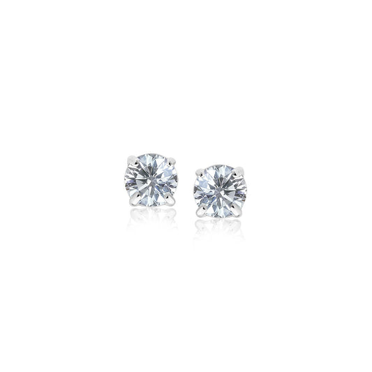 Sterling Silver Cubic Zirconia Stud Earrings
