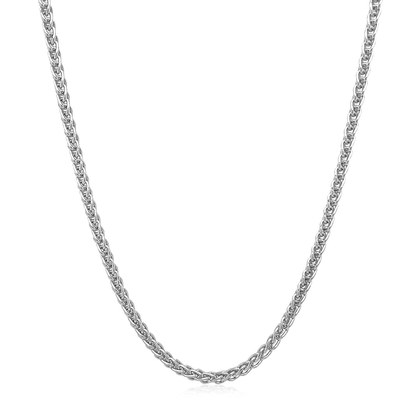 14k White Gold Wheat Chain