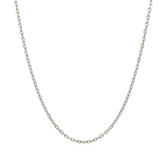 14k White Gold Round Cable Chain