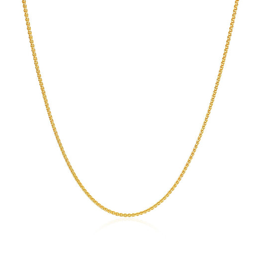 10k Yellow Gold Wheat Chain