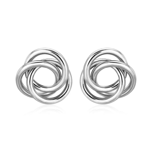 Sterling Silver Polished Open Love Knot Earrings
