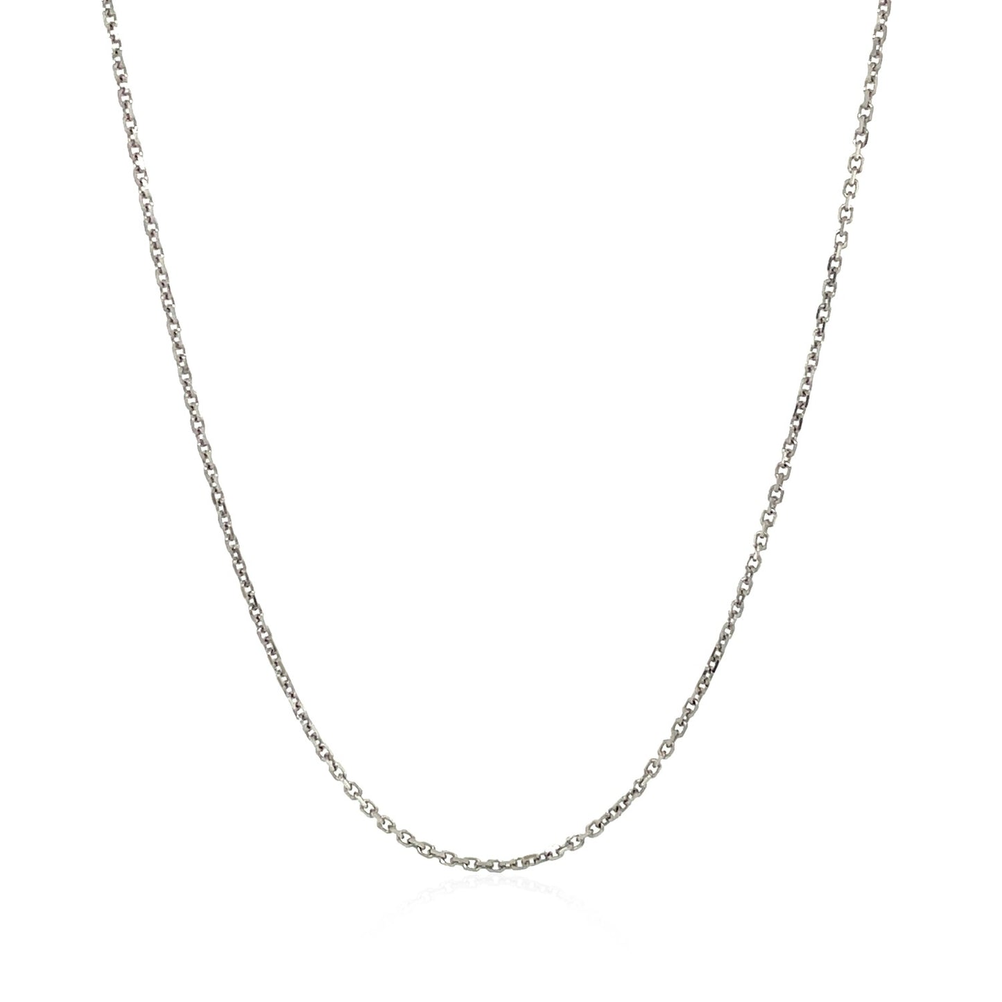 18k White Gold Cable Chain