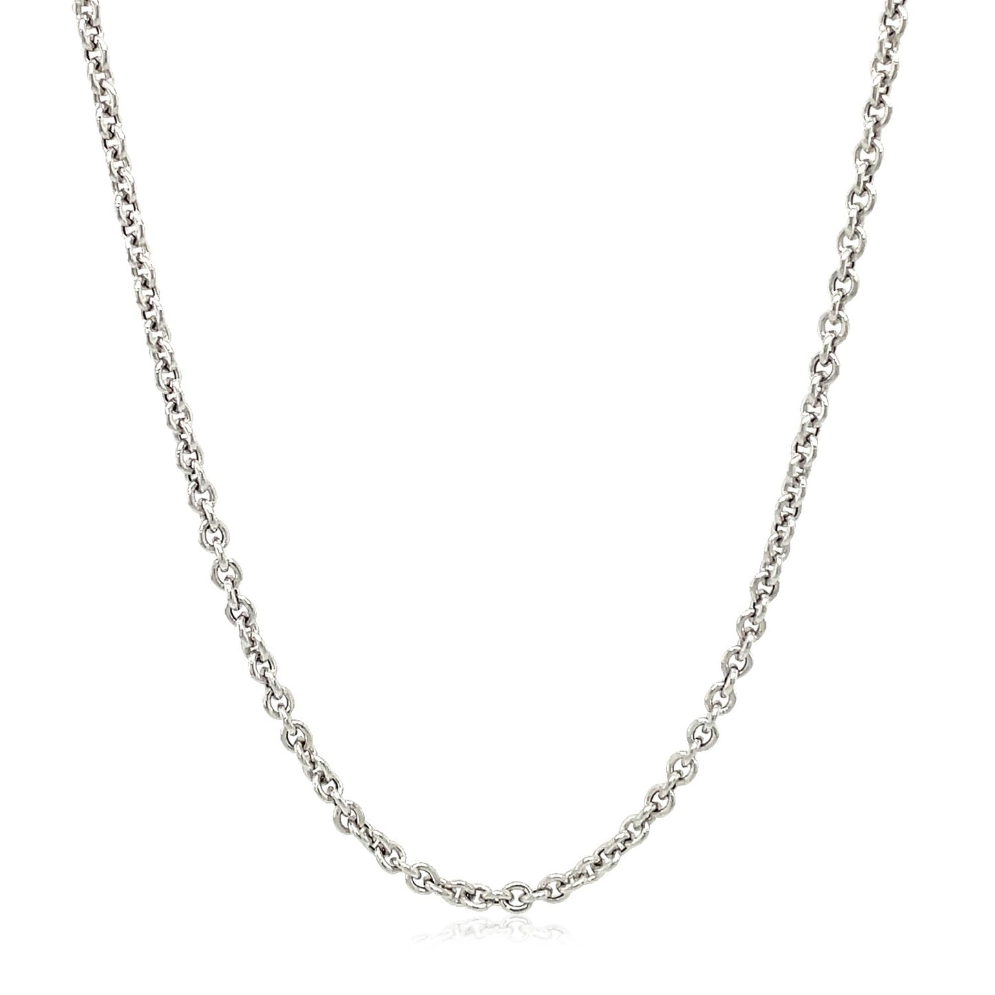 14k White Gold Forsantina Lite Cable Chain