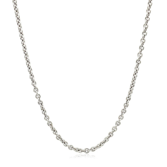 14k White Gold Light Forsantina Cable Chain