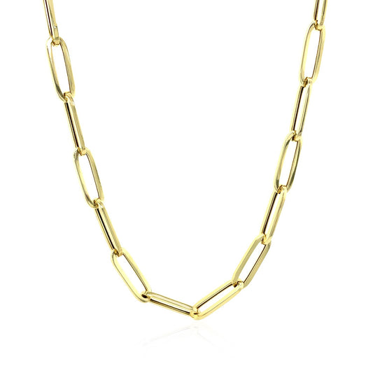 10K Yellow Gold Light Paperclip Chain
