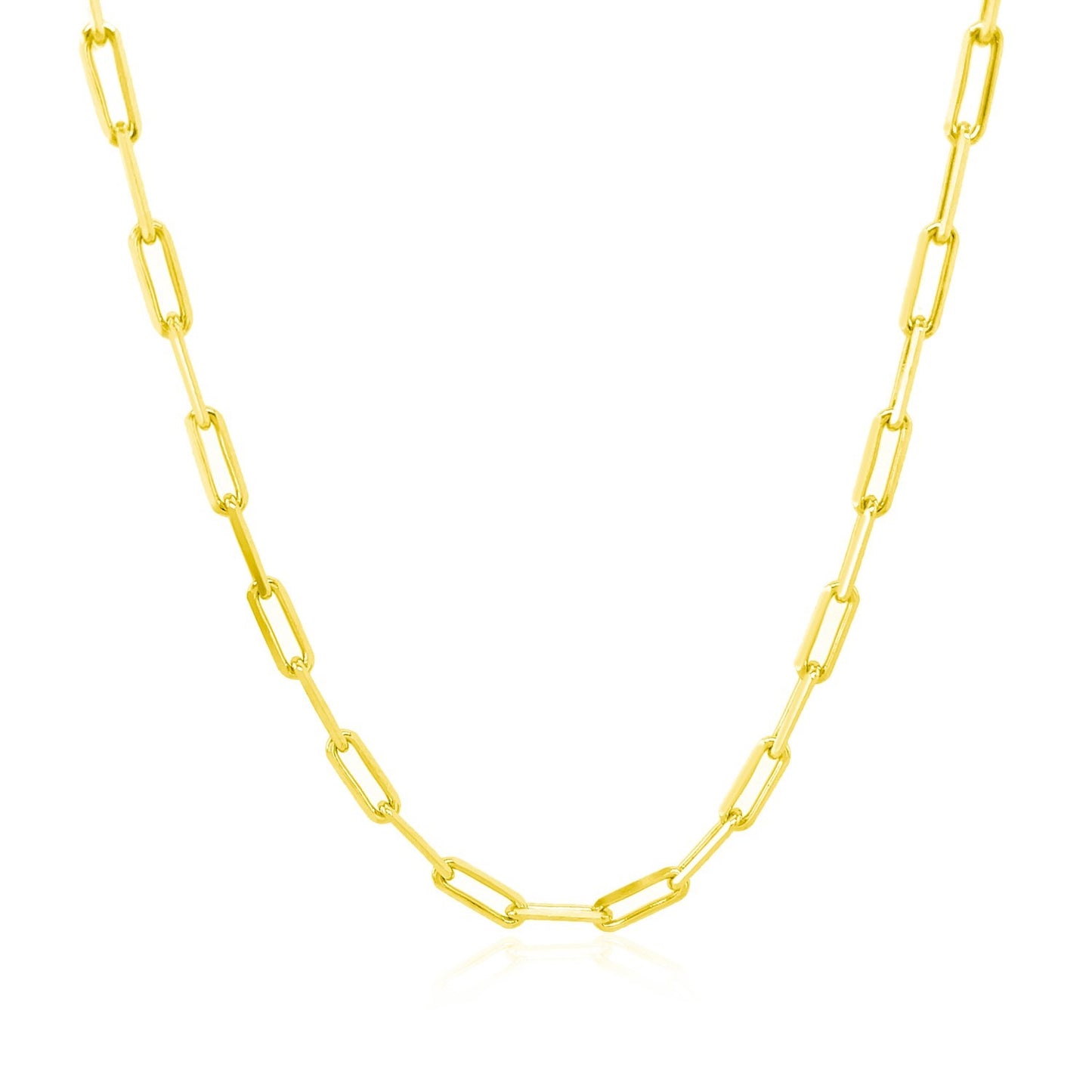 18K Yellow Gold Paperclip Chain