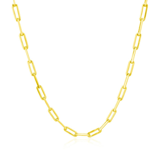 18K Yellow Gold Paperclip Chain