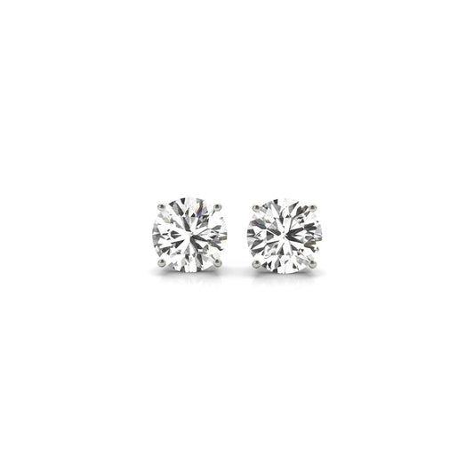 1 1/2 CT. T.W IGI Certified Lab Grown Round Diamond Stud Earrings in 14k White Gold