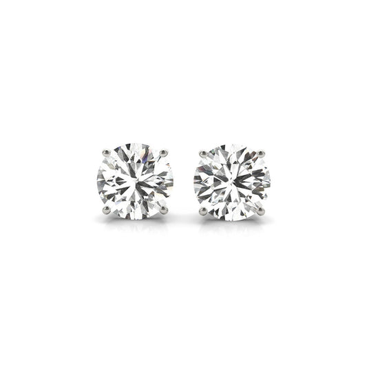 4 CT. T.W IGI Certified Lab Grown Diamond Stud Earrings in 14k White Gold