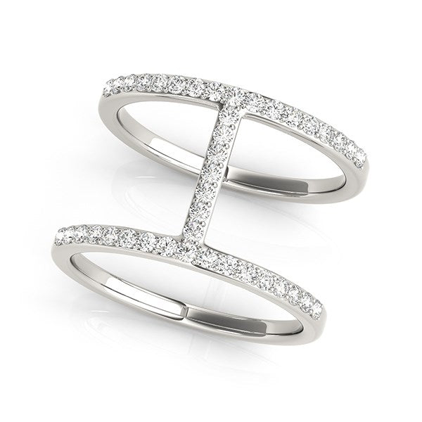 3/8 CT. T.W Dual Band Diamond Ring in 14k White Gold