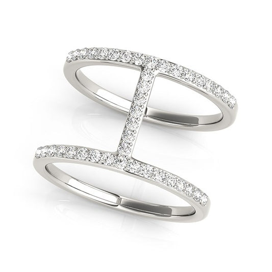 3/8 CT. T.W Dual Band Diamond Ring in 14k White Gold