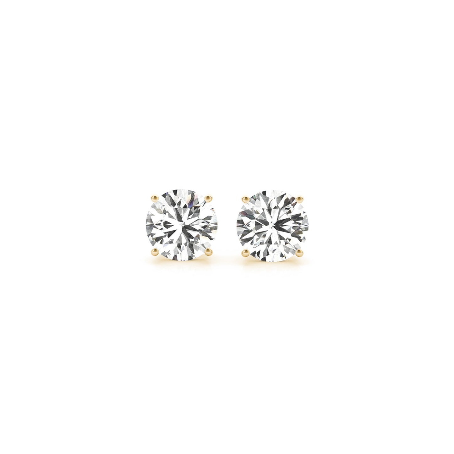 1 1/2 CT. T.W IGI Certified Lab Grown Diamond Stud Earrings in 14k Yellow Gold