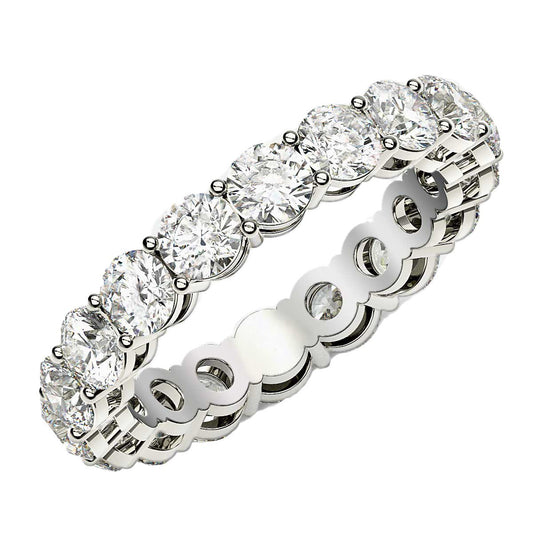 2 CT. T.W. Lab Grown Round Cut Diamond Eternity Ring in 14k White Gold