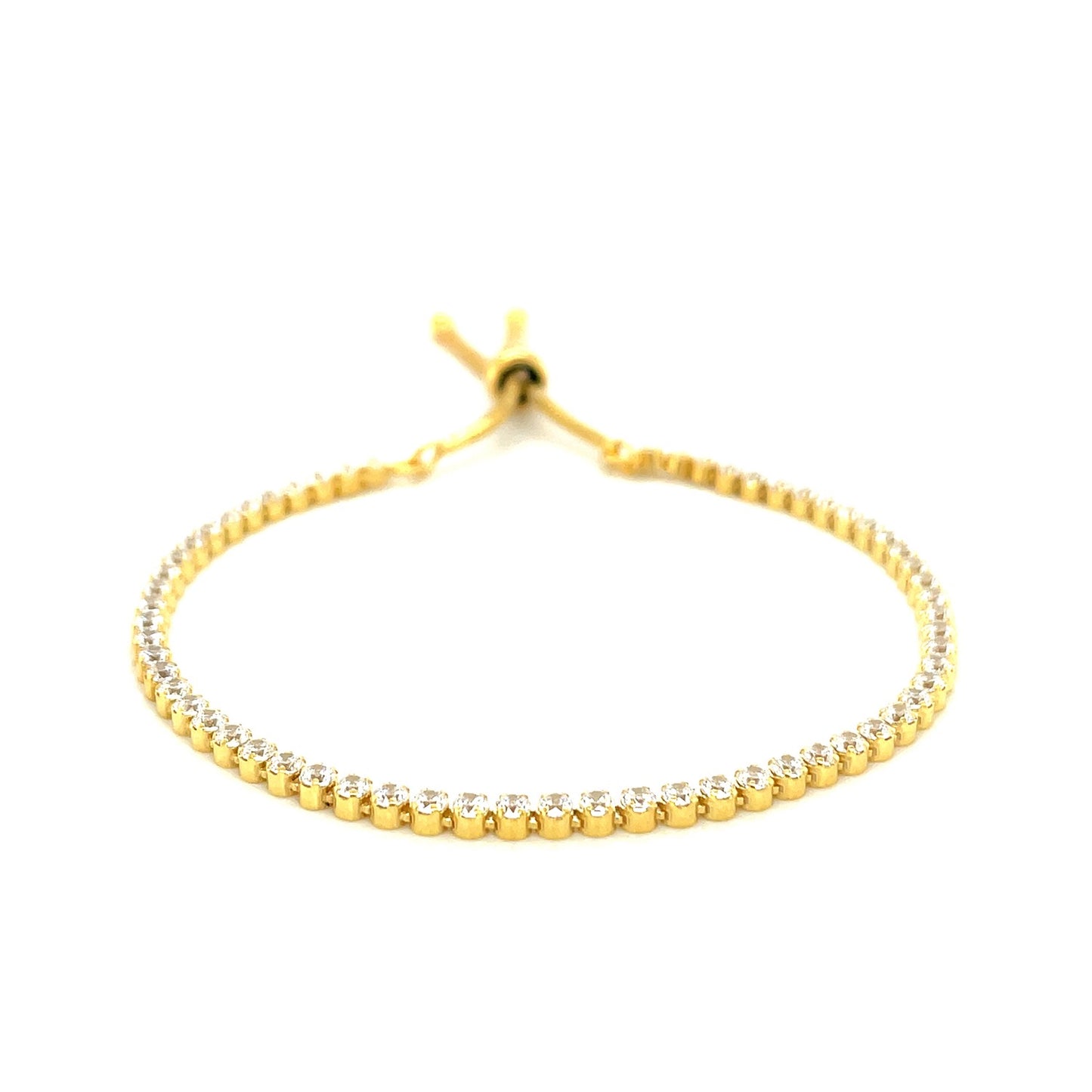 Adjustable Sterling Silver CZ Tennis Bracelet