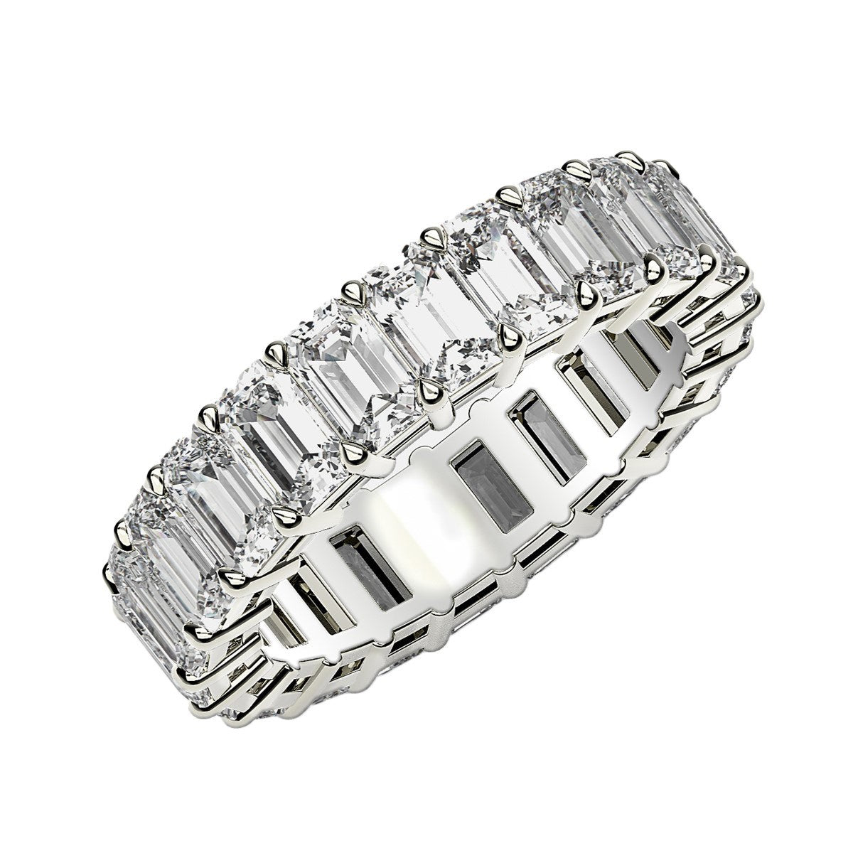2 CT. T.W Lab Grown Emerald Cut Diamond Eternity Ring in 14k White Gold