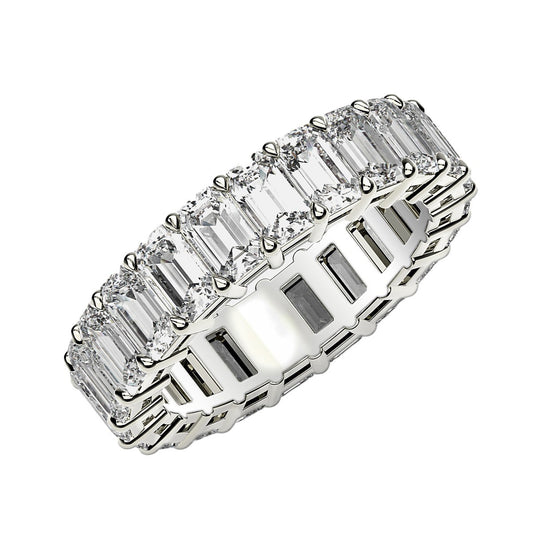 2 CT. T.W Lab Grown Emerald Cut Diamond Eternity Ring in 14k White Gold