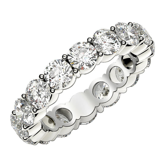 4 CT. T.W. Lab Grown Round Cut Diamond Eternity Ring in 14k White Gold