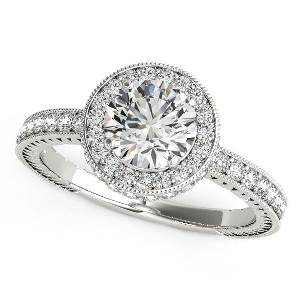 1 1/2 CT. T.W. Diamond Pavé Engagement Ring in 14K White Gold