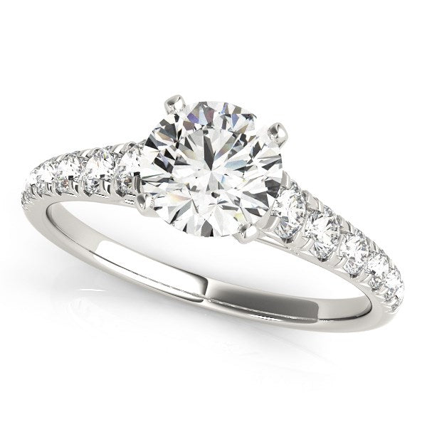 1 7/8 CT. T.W. Graduated Diamond Prong Set Engagement Ring in 14K White Gold