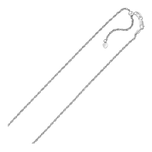 Adjustable Sterling Silver Rope Chain