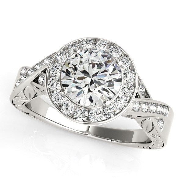 1 5/8 CT. T.W. Diamond Halo Engagement Ring in 14K White Gold