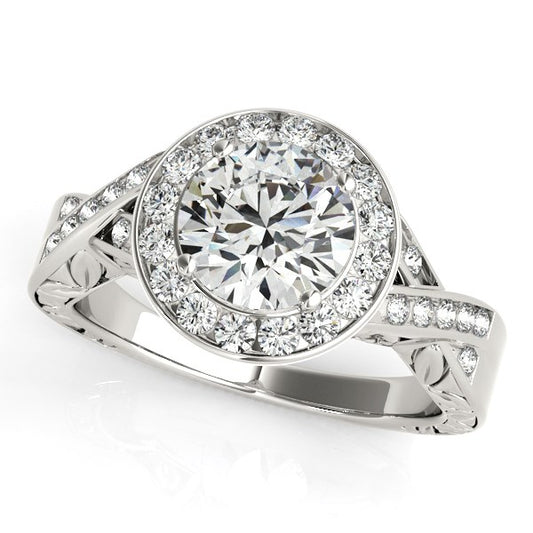 1 5/8 CT. T.W. Diamond Halo Engagement Ring in 14K White Gold