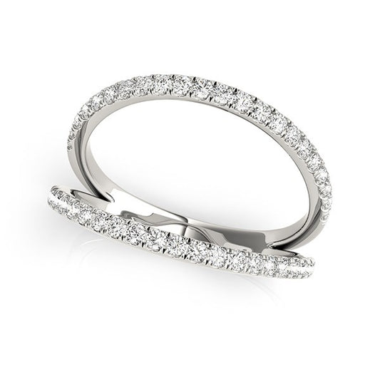 1/4 CT. T.W Split Band Diamond Ring in 14k White Gold