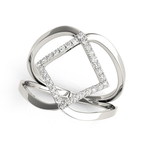 1/5 CT. T.W Entwined Design Diamond Ring 14k White Gold