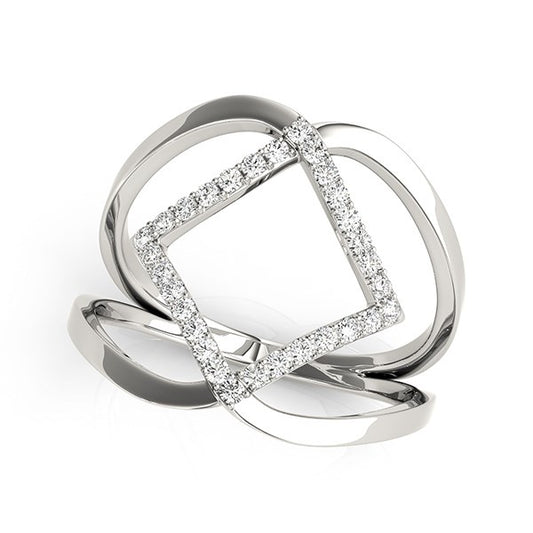 1/5 CT. T.W Entwined Design Diamond Ring 14k White Gold