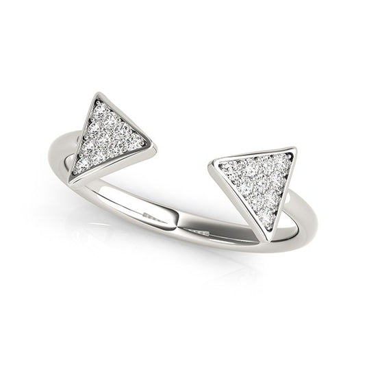 1/5 CT. T.W Arrowhead Diamond Ring in 14k White Gold