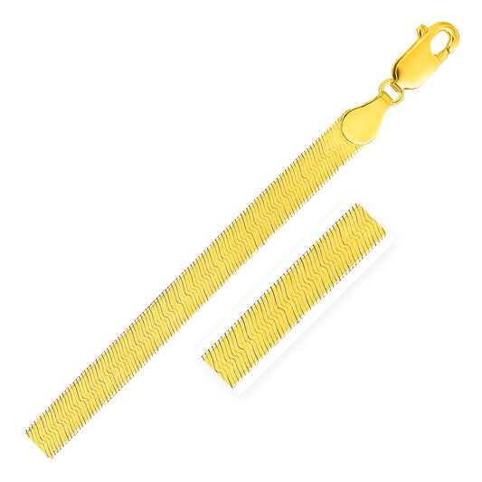 10k Yellow Gold Herringbone Bracelet