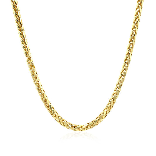 14k Yellow Gold Diamond Cut Light Round Franco Chain