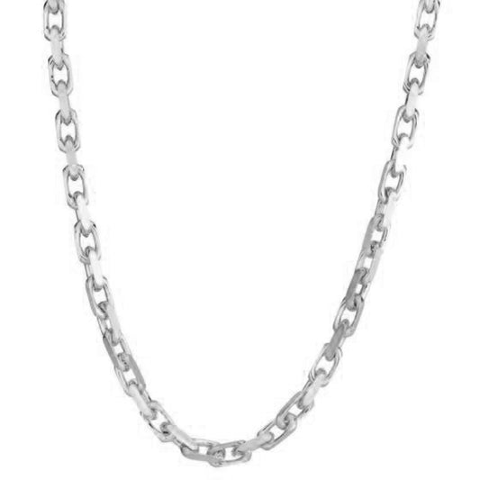 14k White Gold French Cable Chain
