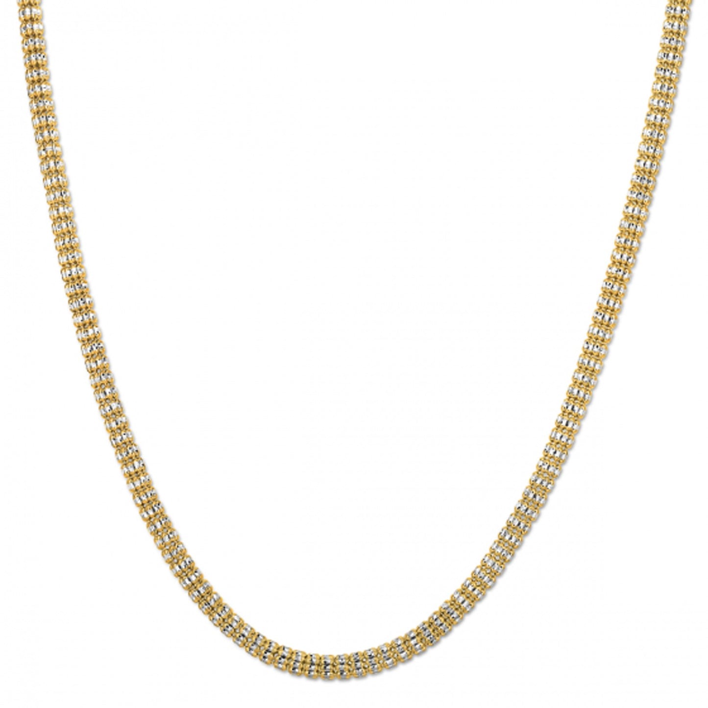 14k Yellow Gold Ice Barrel Chain
