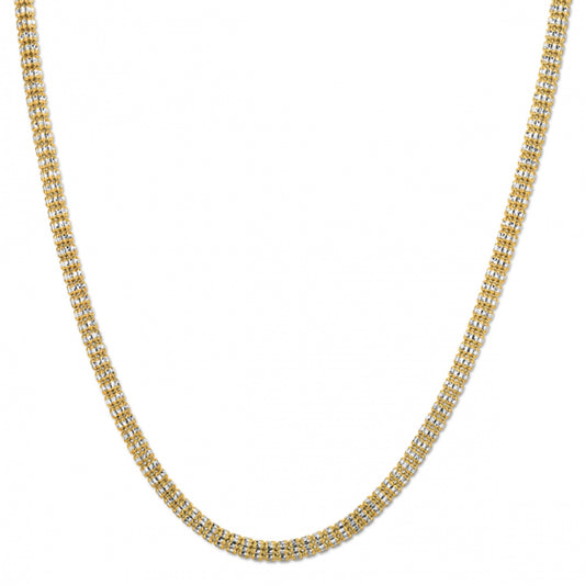 14k Yellow Gold Ice Barrel Chain